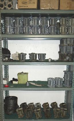 Carburetor cores on the shelf